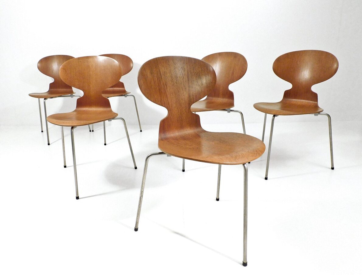 6er Set "Ameisen-Stühle", Modell 3100 Arne Jacobsen